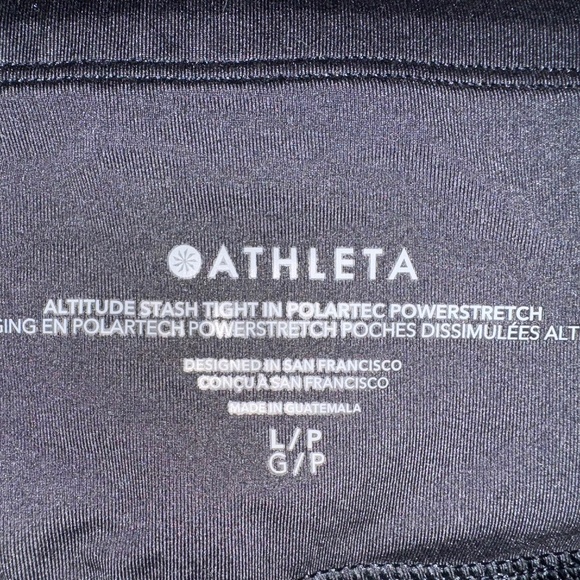 Athleta Altitude Stash fleece-lined tights leggings, LP, large petite - Picture 4 of 6